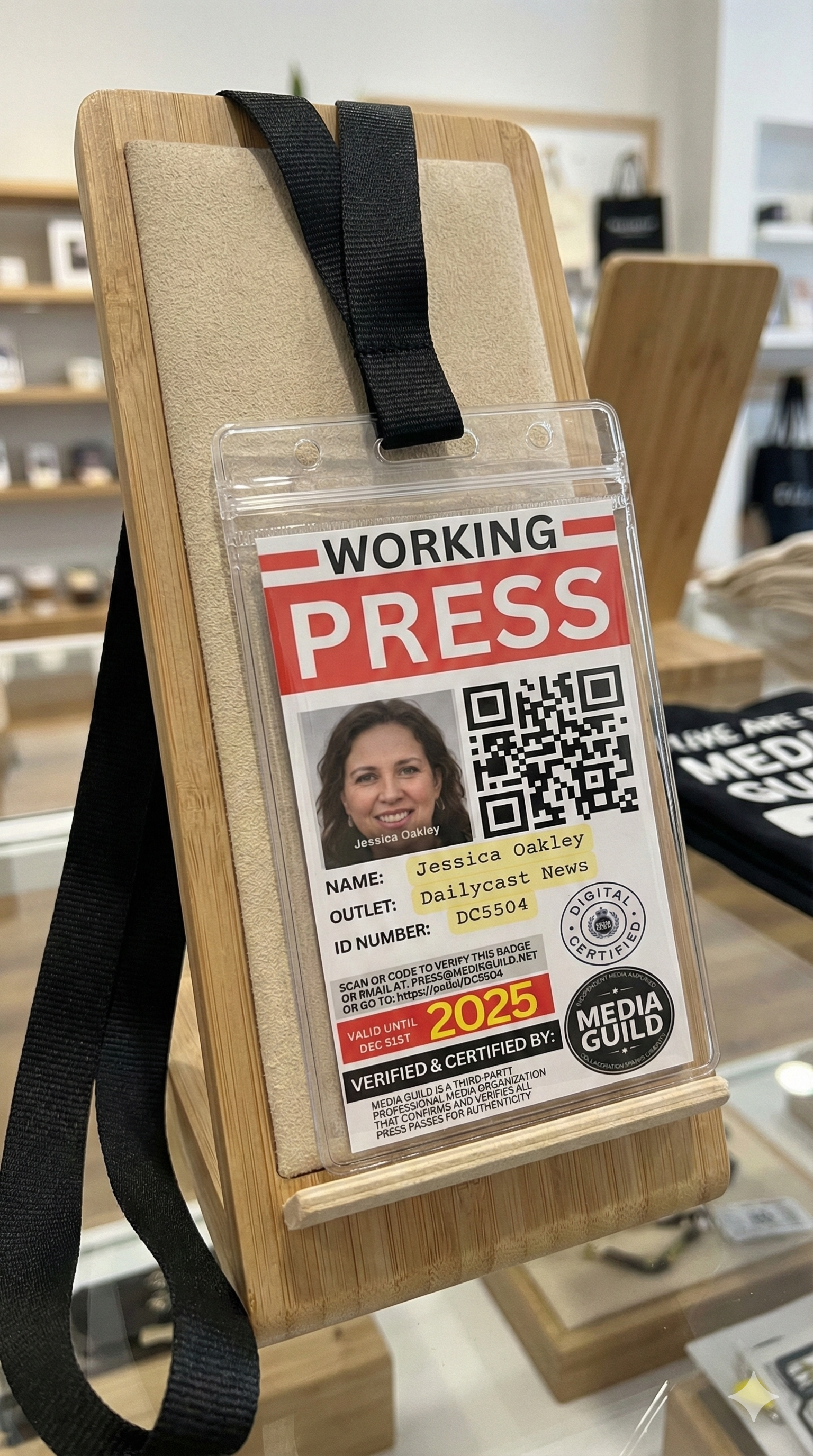 Media Guild Badge Display
